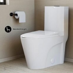 Swiss Madison St. Tropez SM-1T254HB One-Piece Elongated Toilet Vortex Dual-Flush 1.1/1.6 gpf