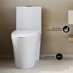 Swiss Madison St. Tropez SM-1T254HB One-Piece Elongated Toilet Vortex Dual-Flush 1.1/1.6 gpf