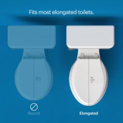 Brondell SE400-EW Swash SE400 Electric Bidet Toilet Seat With Heated Seat, Oscillating Stainless Steel Nozzle, Elongated