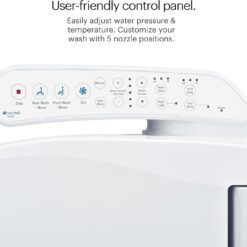 Brondell SE400-EW Swash SE400 Electric Bidet Toilet Seat With Heated Seat, Oscillating Stainless Steel Nozzle, Elongated