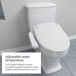 Brondell SE400-EW Swash SE400 Electric Bidet Toilet Seat With Heated Seat, Oscillating Stainless Steel Nozzle, Elongated
