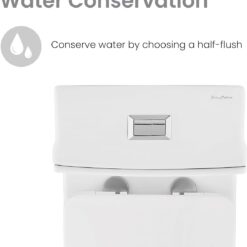 Swiss Madison Well Made Forever SM-1T278, Concorde One Piece Square Toilet Dual Flush 1.1/1.6 gpf with 10