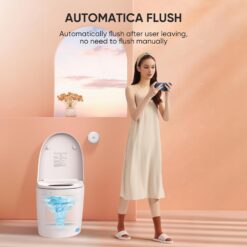 LEIVI Smart Toilet with Built-in Heated Seat, Tankless Toilet with Auto Flushing, Adjustable Seat Temp, Elongated