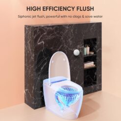 LEIVI Smart Toilet with Built-in Heated Seat, Tankless Toilet with Auto Flushing, Adjustable Seat Temp, Elongated
