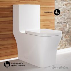 Swiss Madison Well Made Forever SM-1T106 Concorde One Piece Toilet, Glossy White