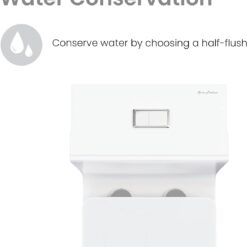 Swiss Madison Concorde One Piece Square Toilet Dual Flush 1.1/1.6 gpf in Matte White