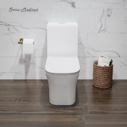 Swiss Madison Concorde One Piece Square Toilet Dual Flush 1.1/1.6 gpf in Matte White