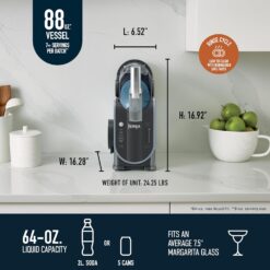 Ninja SLUSHi Professional Frozen Drink Maker with RapidChill Technology, 88 oz. Frozen Drink & Slushie Machine, 5 Preset Programs, Frozen Margaritas, Frappés, and More, Margarita, FS301TG