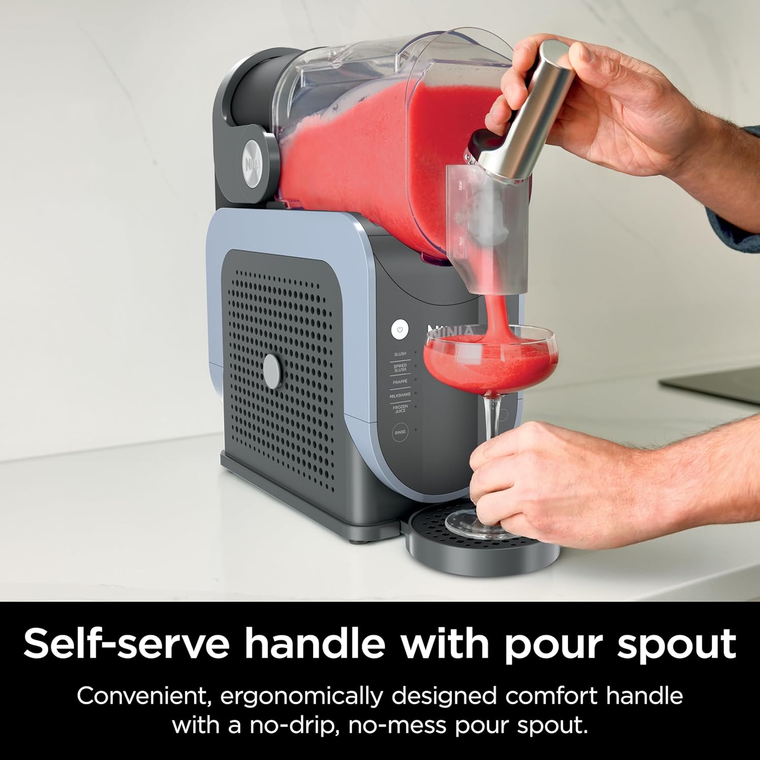 Ninja SLUSHi Professional Frozen Drink Maker with RapidChill Technology, 88 oz. Frozen Drink & Slushie Machine, 5 Preset Programs, Frozen Margaritas, Frappés, and More, Orange Mango, FS301OR