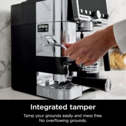 Ninja Luxe Café Pro Series, Espresso Machine, Drip Coffee, Cold Brew, Hot Water, Integrated Tamper, Built-in Grinder, Hands-Free Frother for Cappuccinos, Lattes, Americanos, Dairy or Non-Dairy, ES701