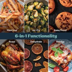 Ninja Crispi Pro 6-in-1 Glass Air Fryer | 6qt & 2.5qt Glass Containers with Storage Lids | Non-Toxic | Meal Prep, Microwave, Freezer & Dishwasher Safe | Air Fry, Bake & More | Cyberspace | AS101CY