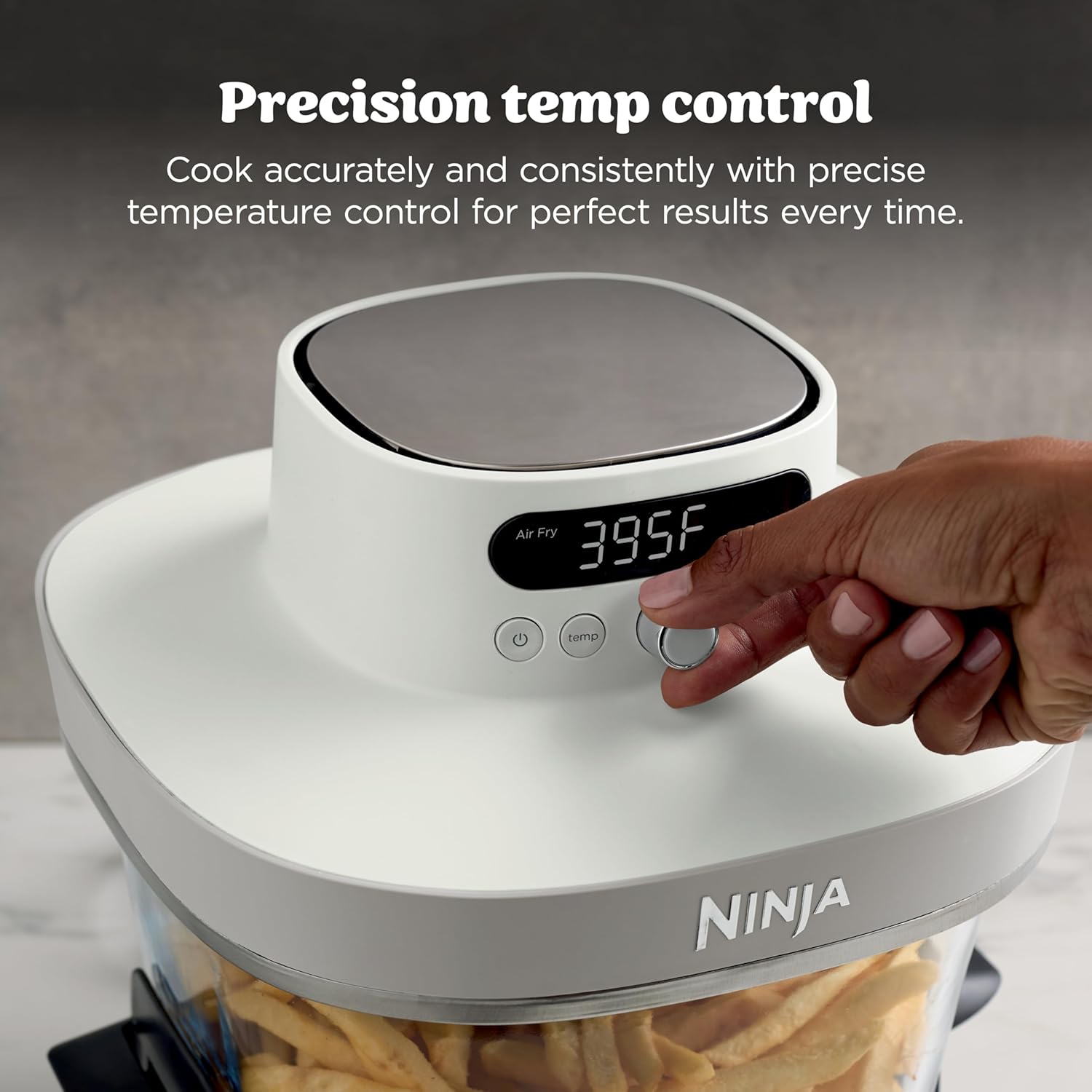 Ninja Crispi Pro 6-in-1 Glass Air Fryer | 6qt & 2.5qt Glass Containers with Storage Lids | Non-Toxic | Meal Prep, Microwave, Freezer & Dishwasher Safe | Air Fry, Bake & More | Bone | AS101LG