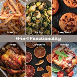 Ninja Crispi Pro 6-in-1 Glass Air Fryer | 6qt & 2.5qt Glass Containers with Storage Lids | Non-Toxic | Meal Prep, Microwave, Freezer & Dishwasher Safe | Air Fry, Bake & More | Bone | AS101LG