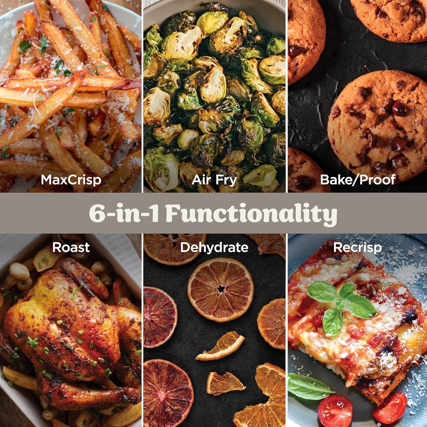 Ninja Crispi Pro 6-in-1 Glass Air Fryer | 6qt & 2.5qt Glass Containers with Storage Lids | Non-Toxic | Meal Prep, Microwave, Freezer & Dishwasher Safe | Air Fry, Bake & More | Bone | AS101LG