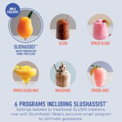 Ninja SLUSHi Max | XXL Smart Frozen Drink Maker | Exclusive Smart Technology | Party-Sized 150oz Capacity | No Ice Needed | 6 Programs | Perfect Temp & Texture up to 12 hours | Peach | FS605