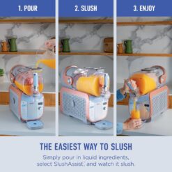 Ninja SLUSHi Max | XXL Smart Frozen Drink Maker | Exclusive Smart Technology | Party-Sized 150oz Capacity | No Ice Needed | 6 Programs | Perfect Temp & Texture up to 12 hours | Peach | FS605