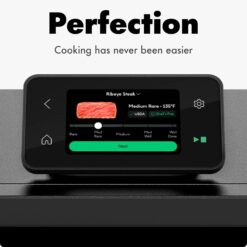 CHEF iQ MiniOven Smart Toaster Oven Air Fryer Combo, 11-in-1 Countertop Convection Oven, Bake, Broil, Air Fry, Broil, Dehydrate, 1750W, 25 Qt Capacity, Fast Cooking with Touchscreen Controls – Black