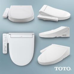 TOTO WASHLET C2 Electronic Bidet Toilet Seat with PREMIST and EWATER+ Wand Cleaning, Round, Cotton White - SW3073#01