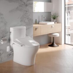 TOTO WASHLET C2 Electronic Bidet Toilet Seat with PREMIST and EWATER+ Wand Cleaning, Round, Cotton White - SW3073#01