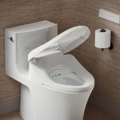 Kohler PureWash E820 Elongated Heated Bidet Toilet Seat, White with Remote Control