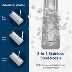Bio Bidet BB2000 Bliss Electric Bidet Toilet Seat, Warm Water with Air Dryer, Heated Seat, Elongated, White
