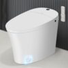 EPLO Smart Toilet, One Piece Bidet for Bathrooms, Modern Elongated Toilet with Warm Water, Dual Auto Flush, Foot Sensor Operation