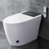 Smart Toilet with Built-In Bidet, Heated Seat & Dual Auto Flush, Foot Sensor, Tankless One-Piece Electric Toilet with Warm Water Wash, Air Dryer, LED Display & 1000g Powerful Flush, 1.28GPF