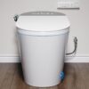 Smart Toilet with Bidet Built In, Auto Open & Close, Foot Sensor Flush, Heated Seat, Warm Water, Dryer, Tankless Dual Flush Elongated Toilet, Foam Shield, LED Night Light & Remote Control