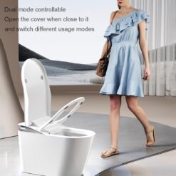 K2 Smart Toilet with Bidet Built In, One Piece Toilet with Built-in Tank, Auto Open Close Lid, Auto Flush, Remote Control, Heated Seat, Adjustable Heat, Foam Shield, Built-In Dryer, Night Light