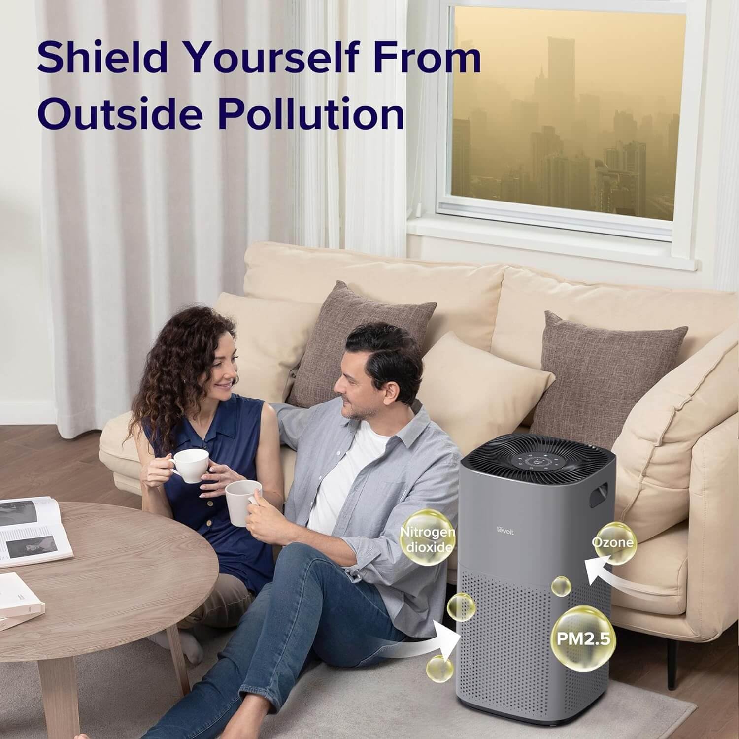 LEVOIT Air Purifiers for Home, Large Rooms Up to 2933 Ft², Core 600S-P, Gray