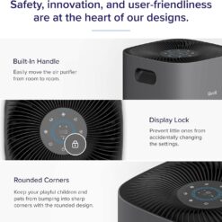 LEVOIT Air Purifiers for Home, Large Rooms Up to 2933 Ft², Core 600S-P, Gray