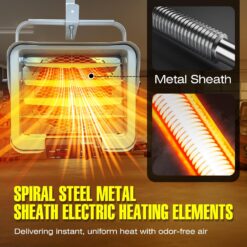 Dr. Infrared Heater DR-966 240-Volt Hardwired Shop Garage Commercial Heater, 3000 Watt / 6000 Watt