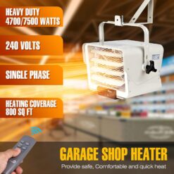DR. INFRARED HEATER NEW Upgraded DR-975 7500-Watt 240-Volt Hardwired Shop Garage Electric Heater