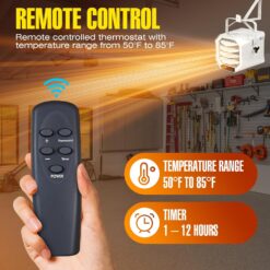 DR. INFRARED HEATER DR-910F 10,000-Watt 240V Heavy-Duty Hardwired Shop Garage Heater Wall/Ceiling Mounted