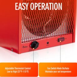 Dr Infrared Heater DR-988A Garage Shop 208/240-Volt, 4800/5600-Watt Heater with 6-30R Plug