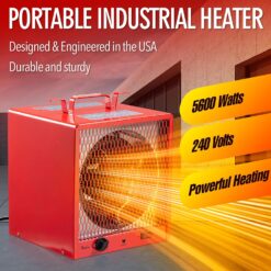 Dr Infrared Heater DR-988A Garage Shop 208/240-Volt, 4800/5600-Watt Heater with 6-30R Plug
