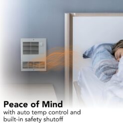Broan-NuTone 9815WH High Capacity Wall Heater with Built-In Adjustable Thermostat, 1500W, 120/240V, White