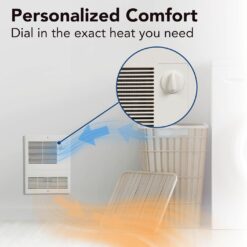 Broan-NuTone 9815WH High Capacity Wall Heater with Built-In Adjustable Thermostat, 1500W, 120/240V, White