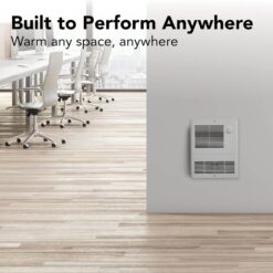 Broan-NuTone 9815WH High Capacity Wall Heater with Built-In Adjustable Thermostat, 1500W, 120/240V, White