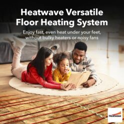 HEATWAVE Floor Heating Cable 120V - 50-94 sq ft Heated Floor System, Underfloor Electric Heat Cable Warmer