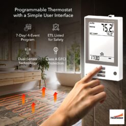 HEATWAVE Floor Heating Cable 120V - 50-94 sq ft Heated Floor System, Underfloor Electric Heat Cable Warmer