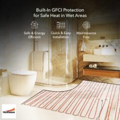 HEATWAVE Floor Heating Cable 120V - 64-120 sq ft Heated Floor System, Underfloor Electric Heat Cable Warmer