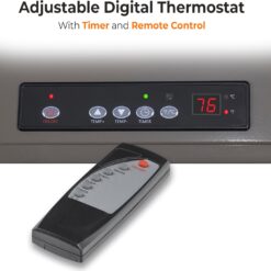 Comfort Zone Hard-Wired Digital Ceiling Mount Heater with Full-Function Remote, 10,000 Watt, 240 Volt