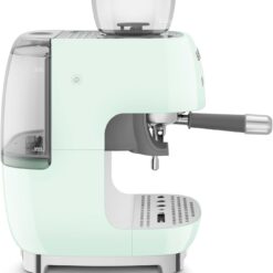 Smeg EGF03 Semi-Automatic Espresso Machine with Built-In Grinder, Dual Thermoblock, 50’s Retro Style – Pastel Green (120 V)