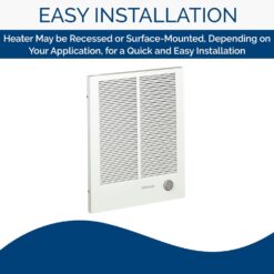 Broan-NuTone, White 198 High Capacity Wall Heater, Painted Grille, 4000/2000 Watt 240 VAC, 2000/4000