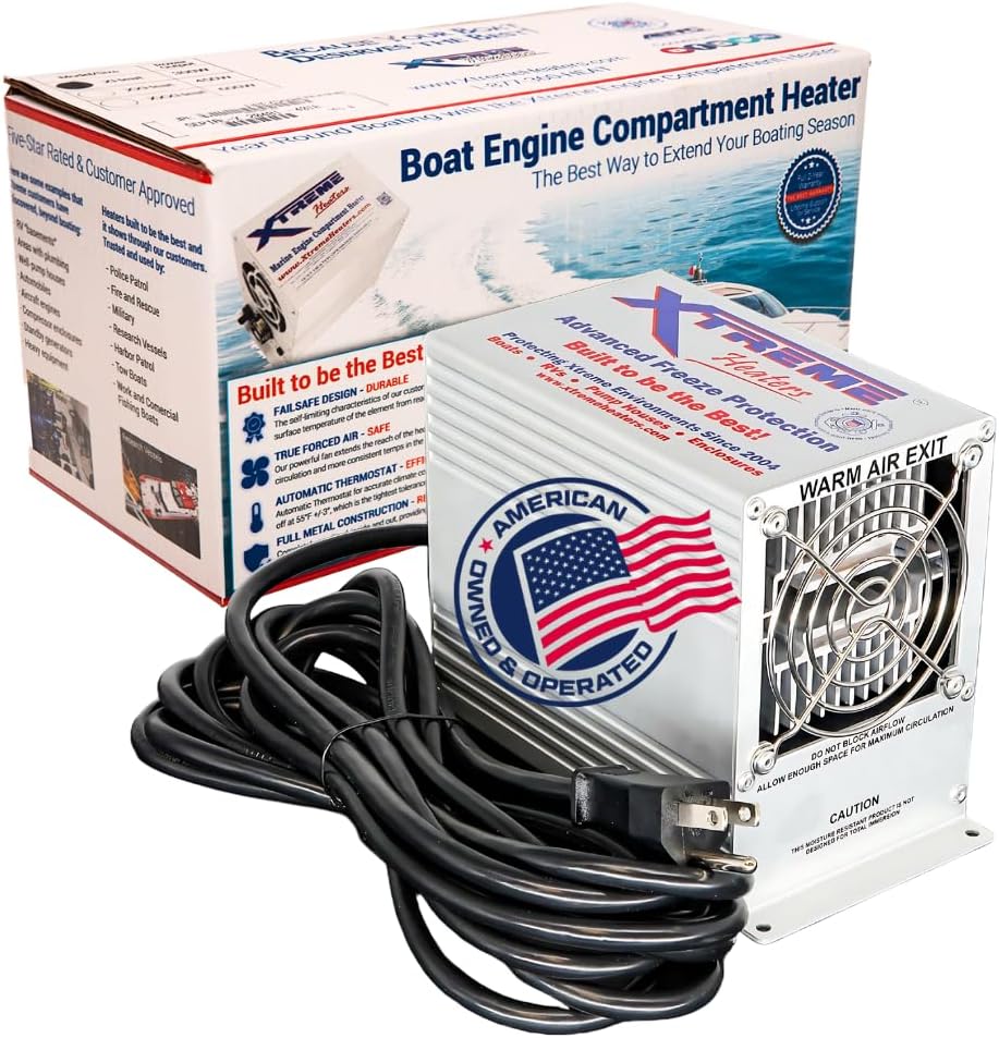 Xtreme Heaters Boat Engine Compartment Heater | 400w Marine Certified Bilge Heater