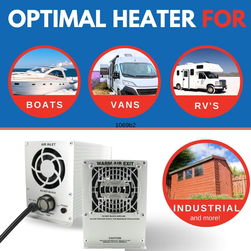 Xtreme Heaters Boat Engine Compartment Heater | 800w Marine Certified Bilge Heater