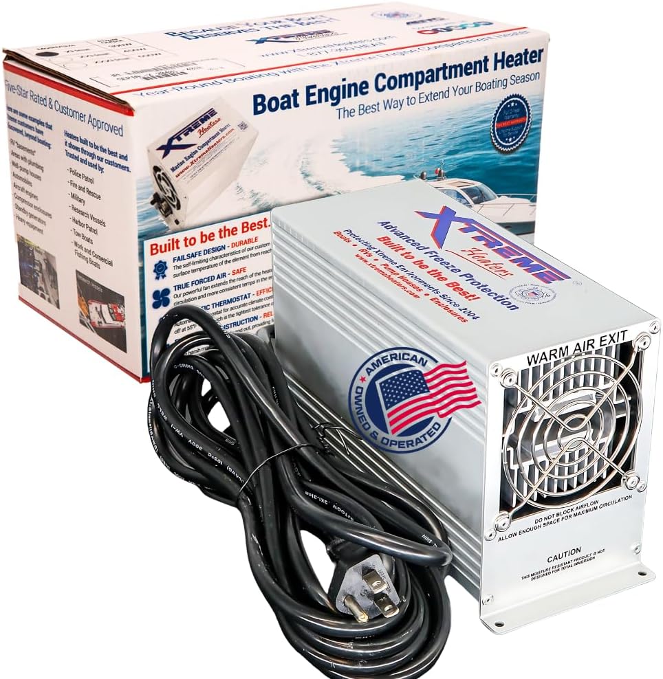 Xtreme Heaters Boat Engine Compartment Heater | 800w Marine Certified Bilge Heater