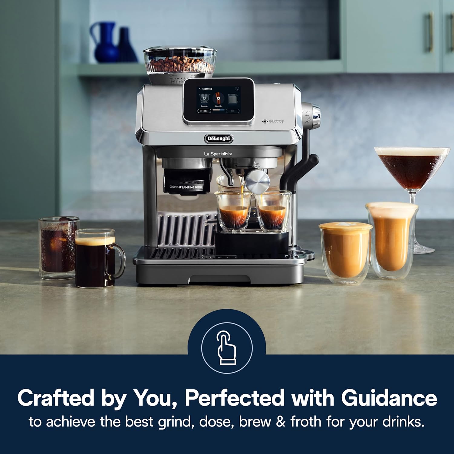 De'Longhi La Specialista Touch Espresso Machine with Grinder & Milk Frother