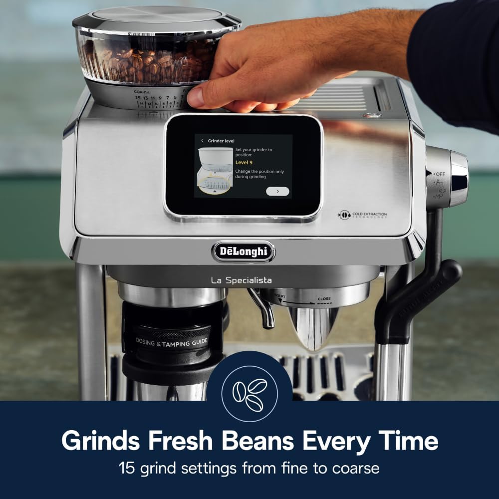 De'Longhi La Specialista Touch Espresso Machine with Grinder & Milk Frother